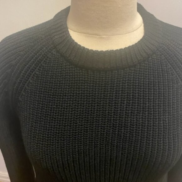 Quince 100% Organic Cotton Fisherman Crew Sweater in black - Picture 9 of 12